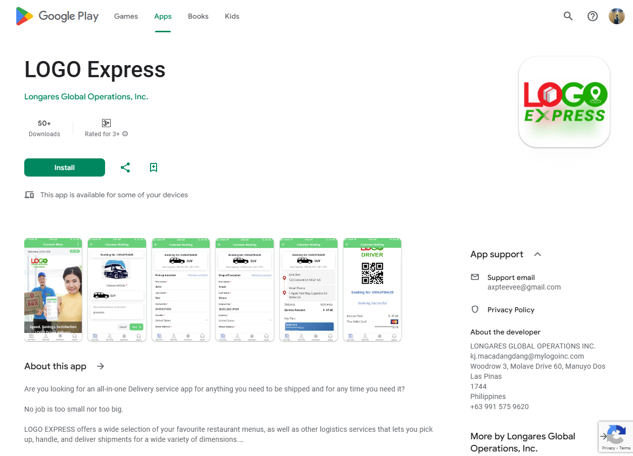 Landing page preview